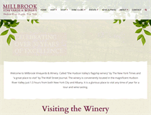 Tablet Screenshot of millbrookwine.com